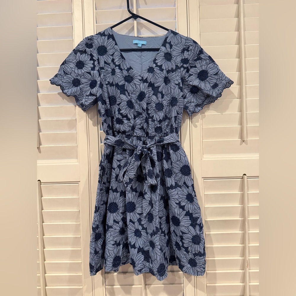 Draper James Blue Sunflower Dress Women’s Size Medium